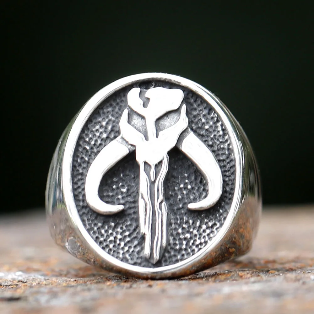 2024 neuer Alien Schädel ring für Männer und Frauen cooler Edelstahl Punk Biker Ring Vintage Gothic Siegelring