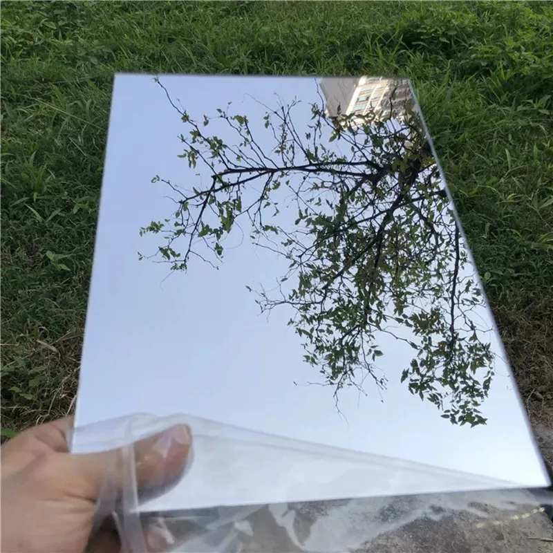 10PCS Size Customization Shine Silver Mirror Carpet Sheet Wedding Decoration Aisle Runner Panel Party Floor Wall Sticker