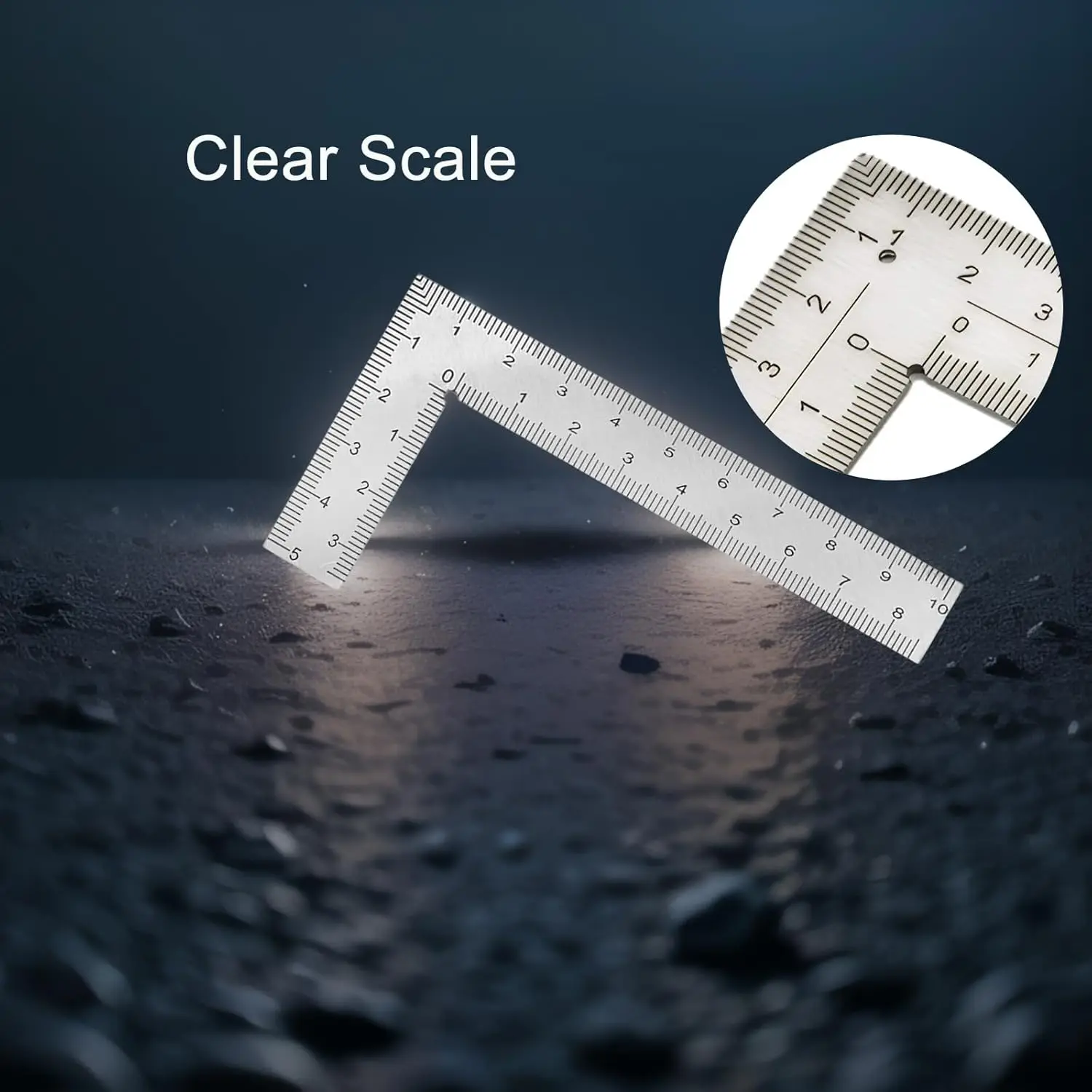 Stainless Steel L-Shaped Ruler + A5 Cutting Mat – 2 inch by 4 inch Ruler, Christmas gift set, Tool for Engineers & Carpenters