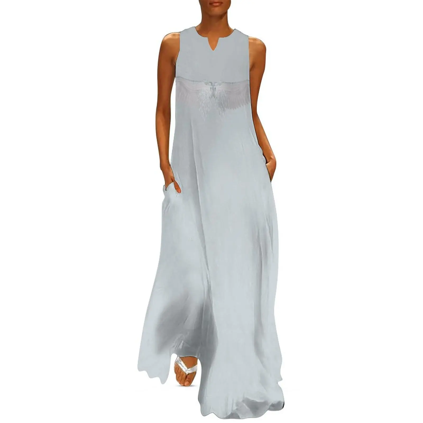 

Ethereal Angel Wings Ethereal Blue Personalized Sympathy Memorial Long Dress womens dress Dresses sexy dress for women