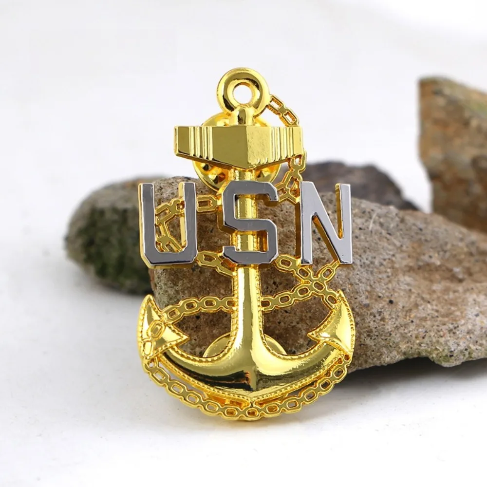 United States Sergeant's Cap Badge Anchor Badge Butterfly Buckle Pins Accessories Decoration Crafts Gifts for Men and Women