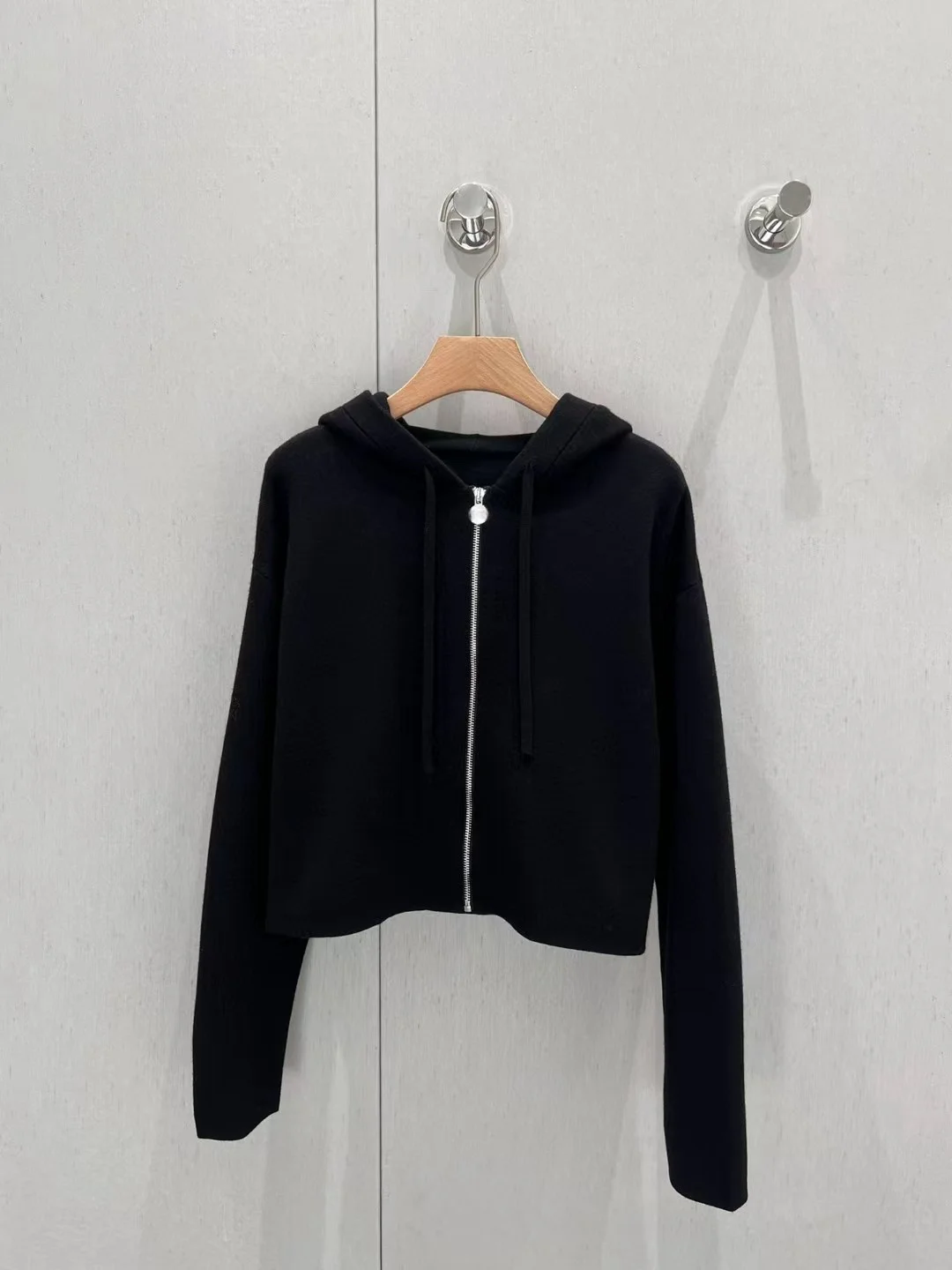 High end customized women's versatile hooded cardigan