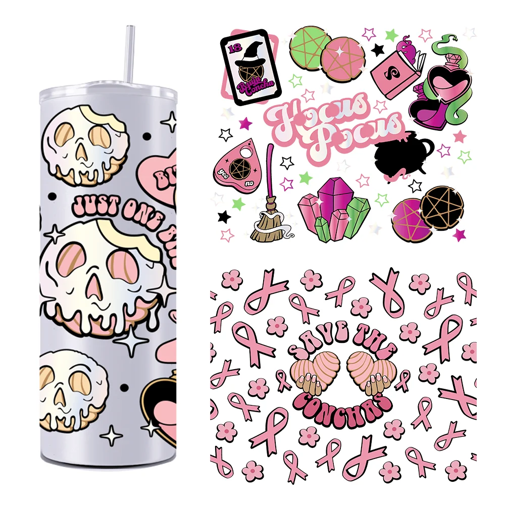

Funny Cafecito Y Chisme Conchas 20OZ UV DTF Tumbler Straight Wrap Transfers Stickers Custom Labels DIY Durable Waterproof Logo