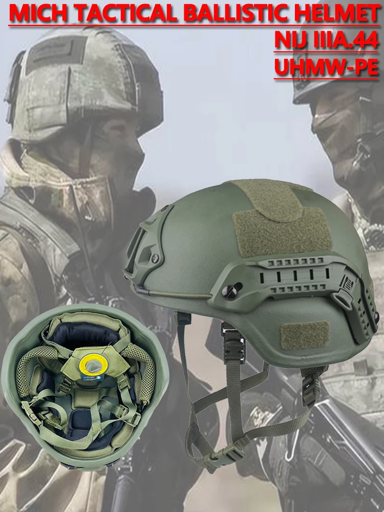 NIJ IIIA Niveau 3 ACH Mich Tactische militaire gevechtsballistische UHMW-PE ballistische helm - afbeelding 2