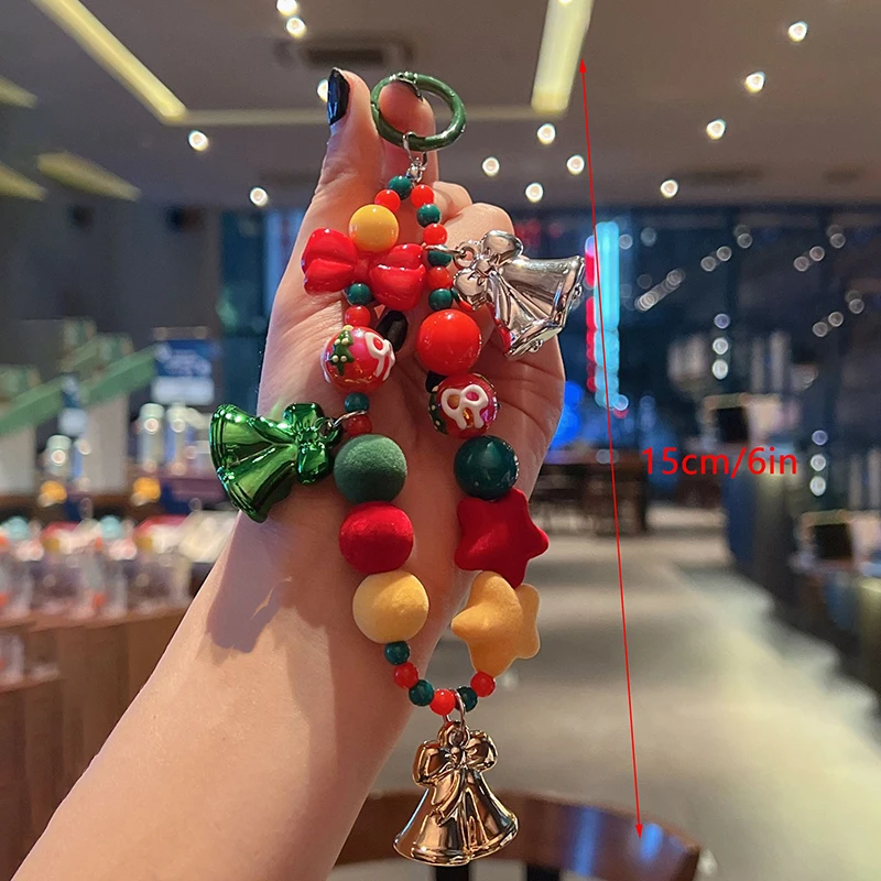 1PC Cute Christmas Series Lanyard For Phone Anti-Lost Bracelet For Mobile Phone Case Wrist Strap Car Keychain Phone Charm