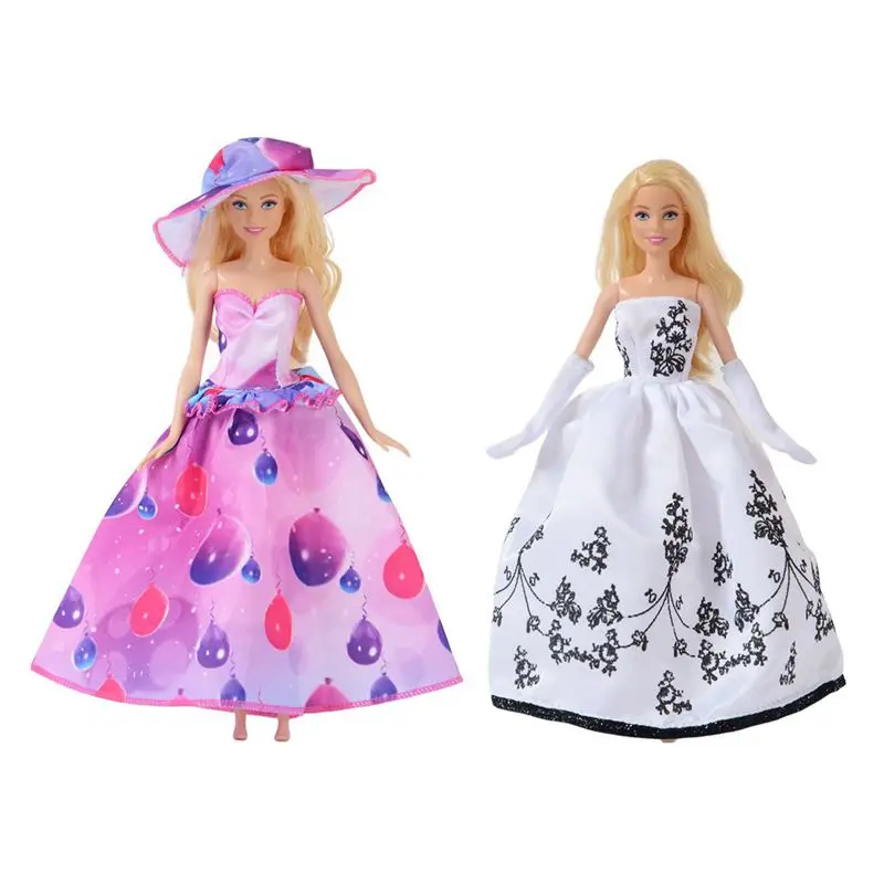 Dolls Clothes Tops Pants Dressing Kids Toys Fast Shipping Items Mini Dress Wear For Barbie DIY Girl Birthday Christmas Present