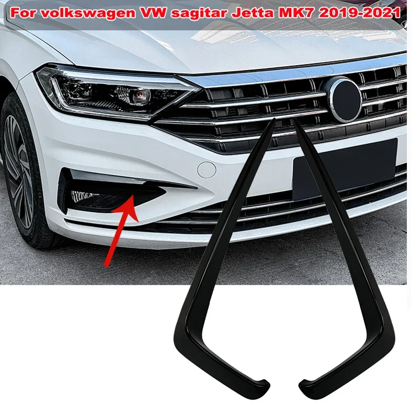 

For volkswagen VW sagitar Jetta MK7 2019-2021 Front Bumper Splitter Spoiler Canards Cover Diffuser Sticker Decor Car Accessories