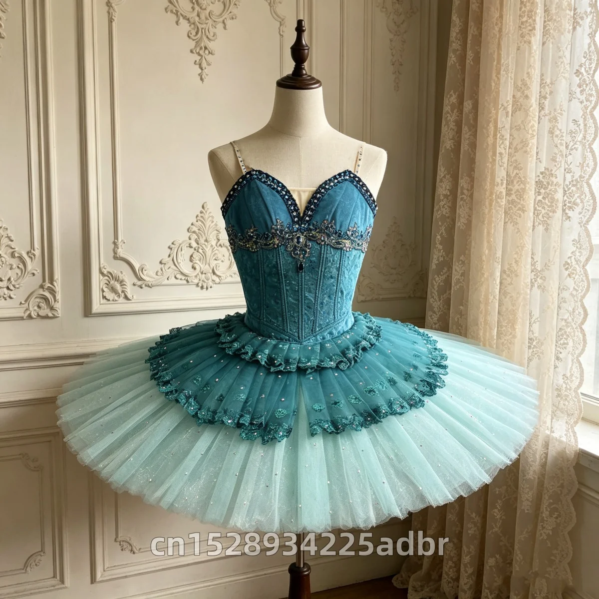 New Custom Size Adult Professional High Quality Unique Design Handmade Girls Performance Green Ballet Tutu Woman