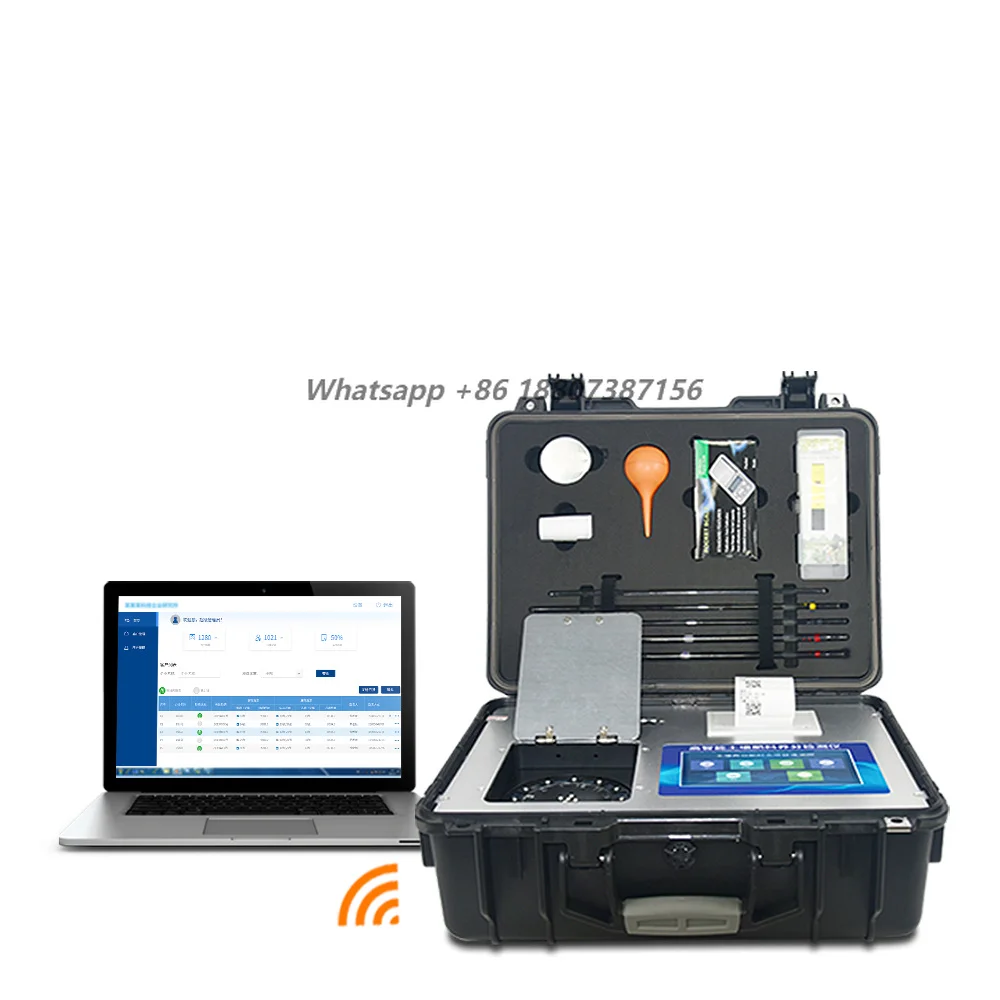 High Precision Soil NPK pH Moisture Salt Carbon Analyzer Tester Detector Equipment Kit for Agriculture Fertilizer Management