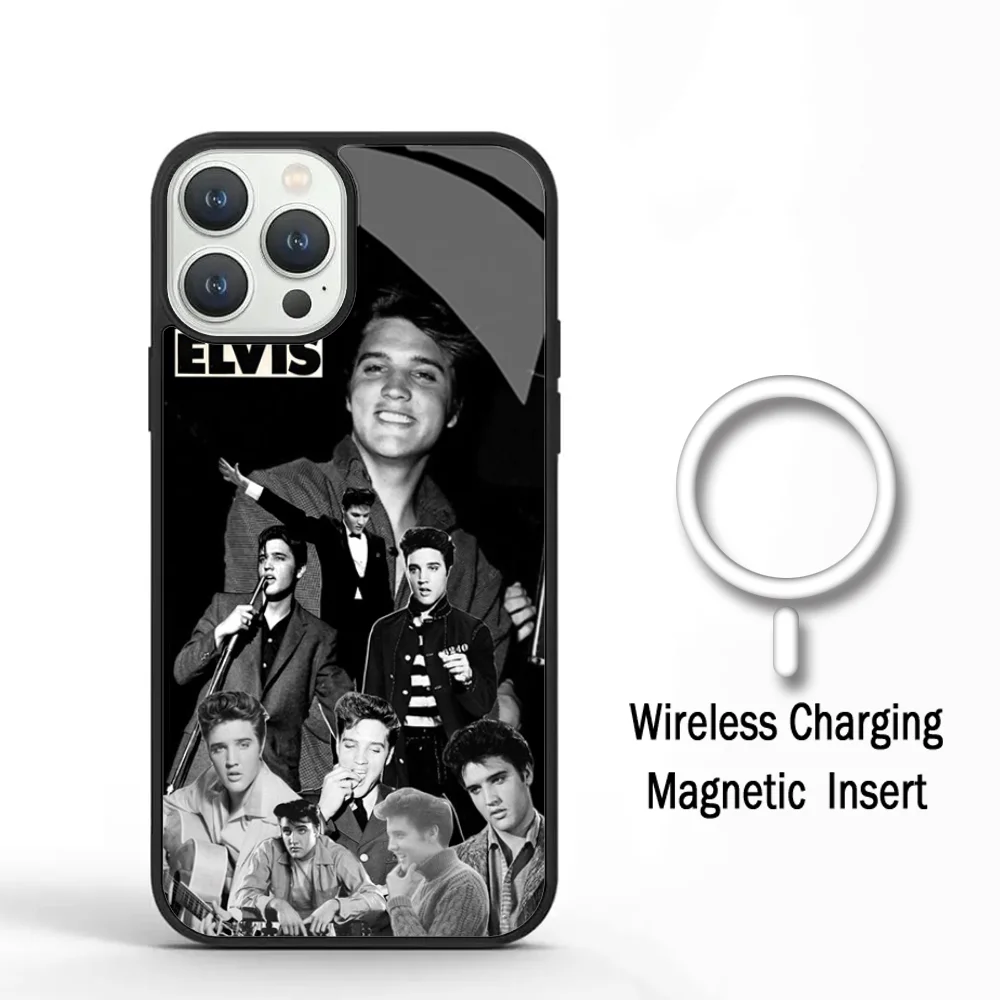 Singer E-Elvis Presley Phone Case For IPhone 11 12 13 14 15 Plus Pro Max Mirror Acrylic Cover For Magsafe Wireless Charging