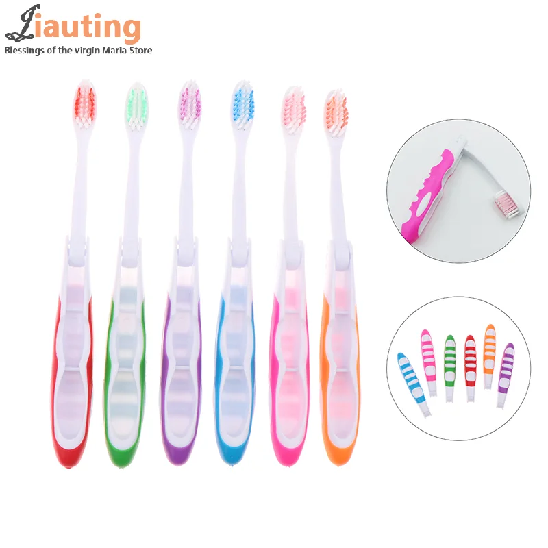 Hygiene Oral Portable Disposable Foldable Travel Camping Toothbrush Hiking Tooth Brush Tooth Cleaning Tools Folding Toothbrush