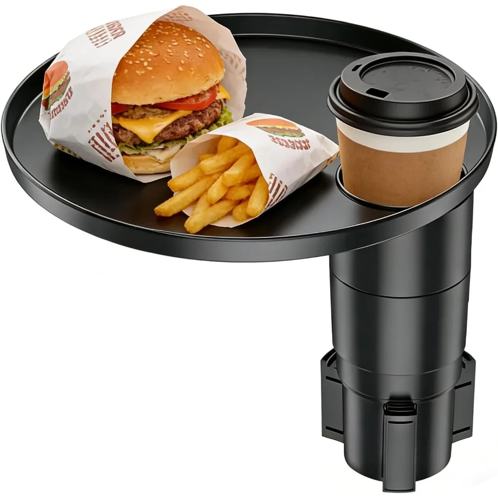 

360 Rotating Car Tray Cup Holder Center Console Organizer Universal Fit