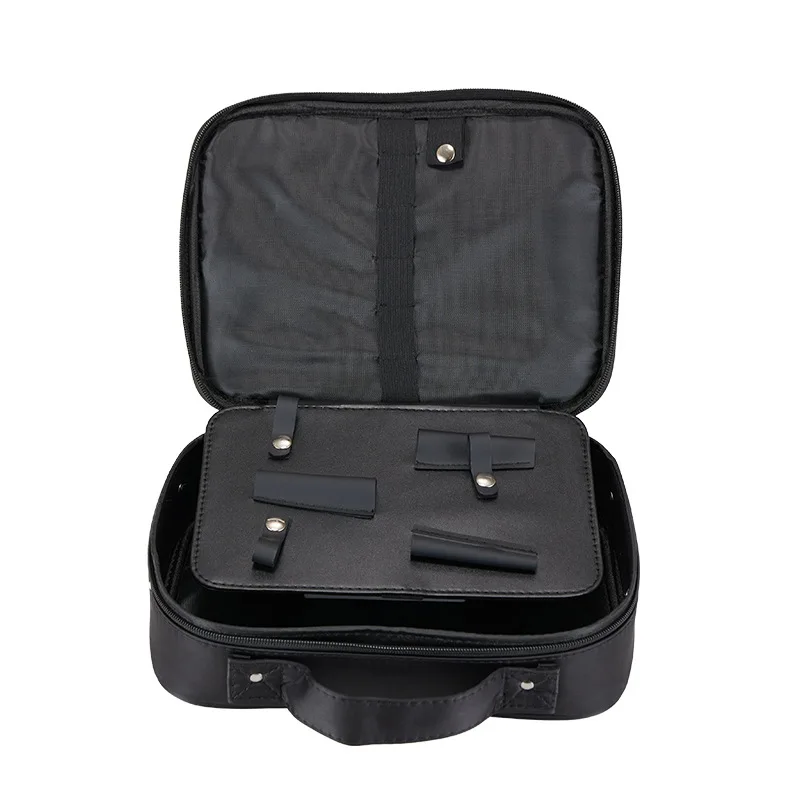 Hair stylist, hairstylist, theater crew, portable black makeup artist beauty scissors bag, multi-functional storage bag
