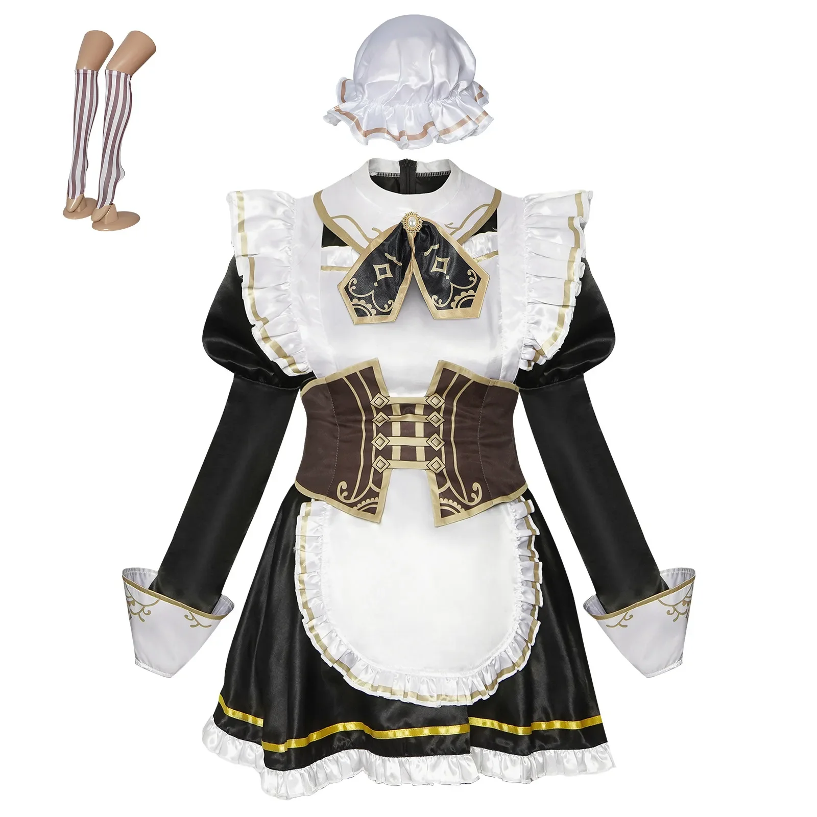 Identity V Emma Woods Cosplay Costume Gardener Lolita Kimono Uniform for Halloween Christmas Party Masquerade Anime Shows