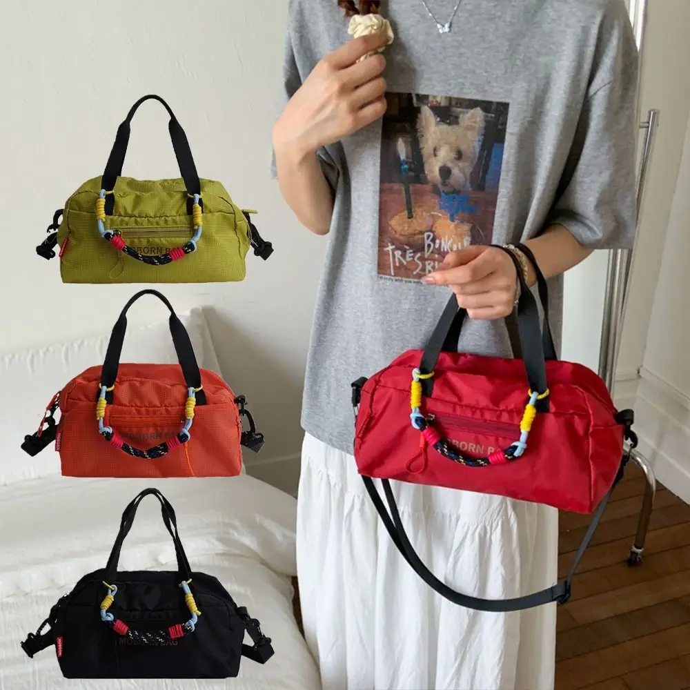 

Корейская простая легкая сумка для боулинга, нейлоновая сумка через плечо большой емкости для отдыха, повседневная женская сумка с регулируемым ремешком, спортивные сумки