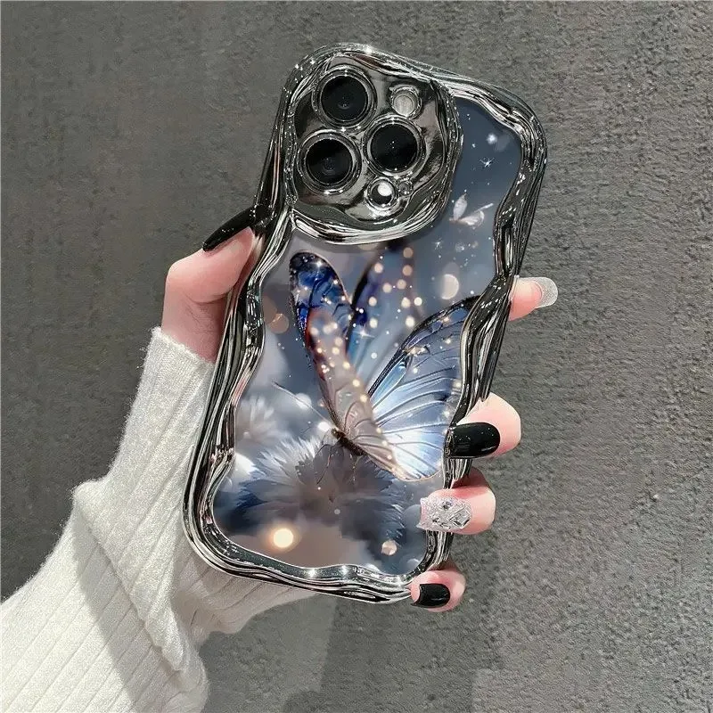 Standing Butterfly Phone Case For Samsung Galaxy A05 15 M54 M14 M34 A15 A145G A13 4G A21S A22 A23 A04S A04 A02 A03Core Soft