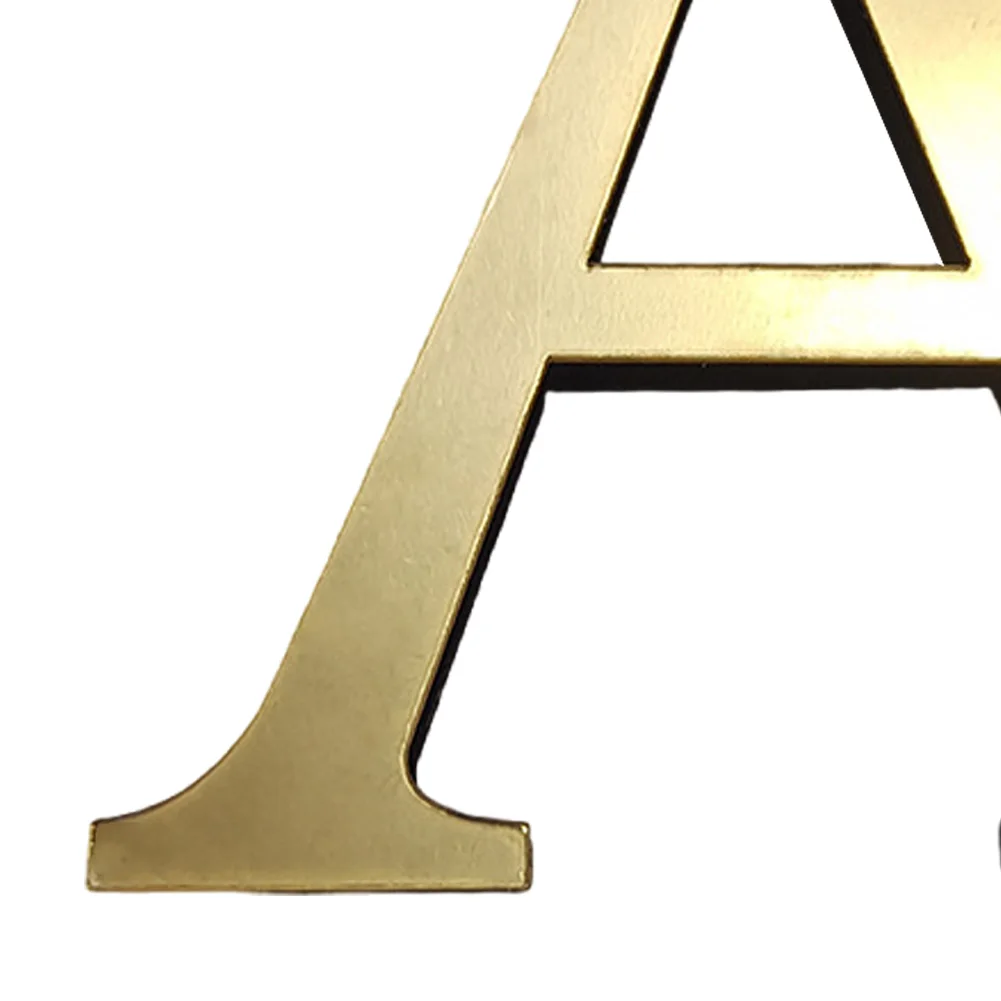 20 سنتيمتر ثلاثية الأبعاد الاكريليك الإنجليزية رسائل ملصقات جدار الذهب ذاتية اللصق ملصقات جدار رسائل جدار زينة للديكور المنزل