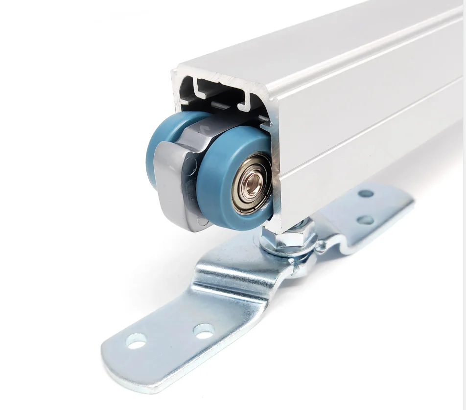 Aluminum Wardrobe Durable Fashion Structure Hardware Track Silent Buffer Synchronous Cabinet Door Accessories