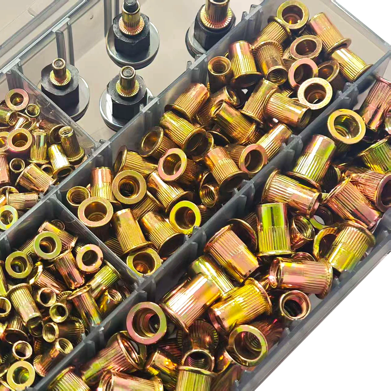 495pcs Metric Rivet Nut Assortment Kit, 5 Sizes (M3-M8), with 5 Rivet Tools of The Same Size,