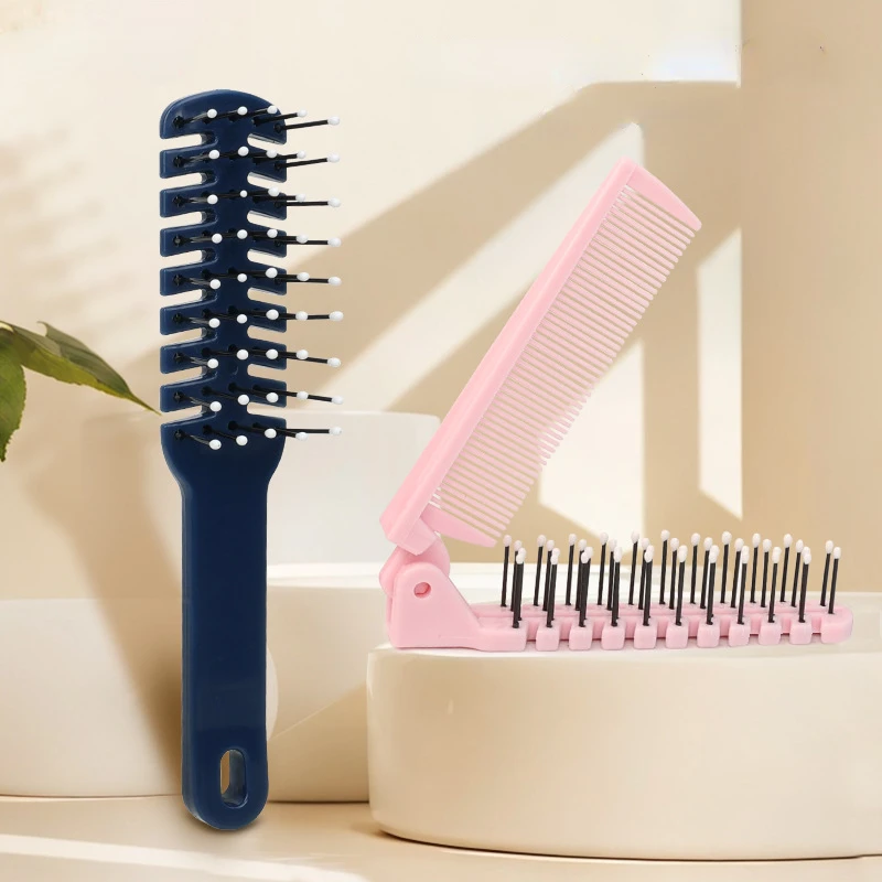 Portable Folding Combs Small Anti-static Plastic Travel Combs Women\'s Beauty Comb Children Girl  Fashion Styling Tools