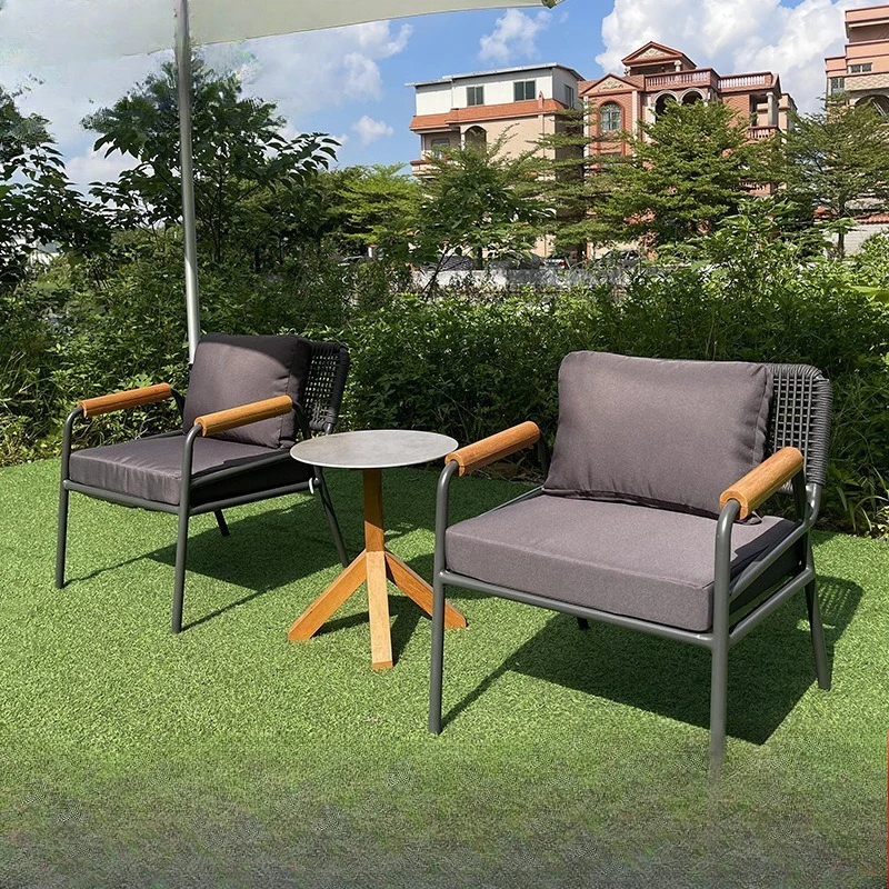 

Outdoor tables and chairs hotel beach seaside courtyard villa rattan sofa rooftop community waterproof and sunscreen