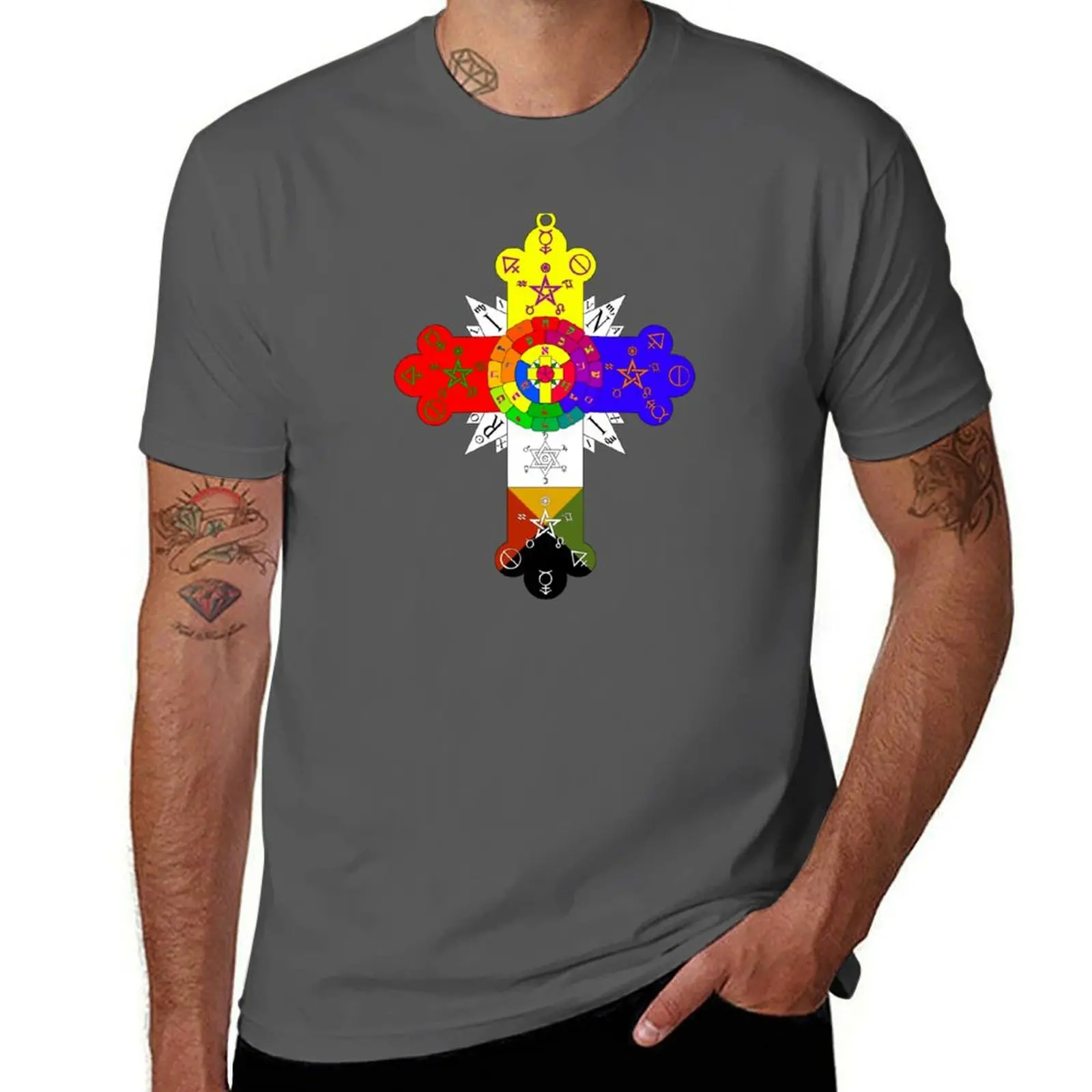 

Rosy Cross Lamen - Rosicrucian T-Shirt Trend Art Print T-Shirt