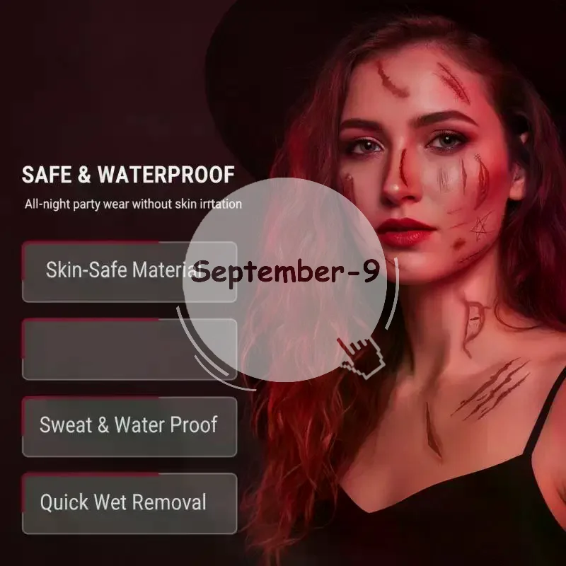 Realistic Realistic Bloody Scar Tattoos 10 Sheets Waterproof 3D Fake Wound Stickers for Cosplay Prank Halloween Party Events - Aliexpress Deal