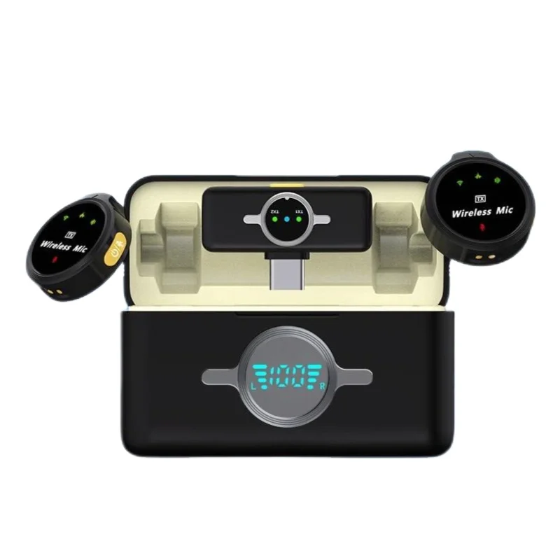 

Shopping in Internet Funsnap A6S Lavalier Microphone 2TX+1RX Mini Microphone Button Magnetic Microphone for Android