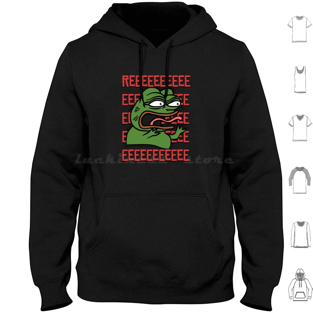 The Frog Reeee Rare Dank Memes Hoodie cotton Long Sleeve Rare Libtard Memes Reeee Reddit The Frog 4Chan Autistic Screeching