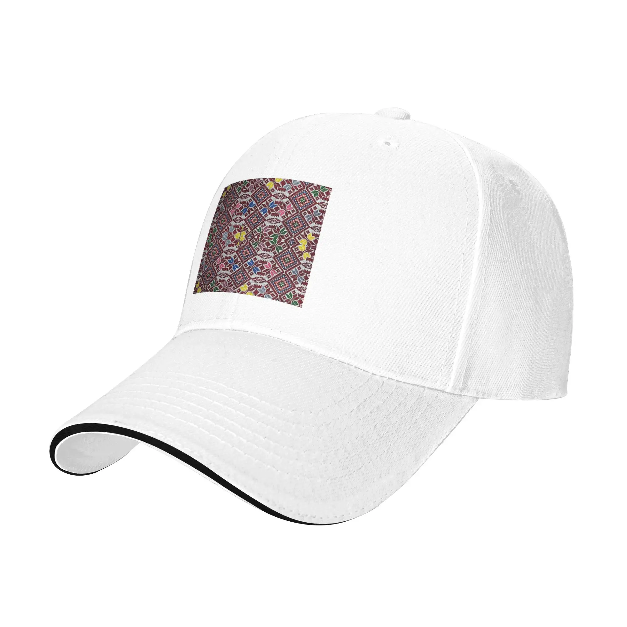 Embroidery the Palestinian Traditional Tatreez Cap Baseball Caps Adjustable Hat Hip Hop Summer Unisex Baseball Hats Customizable