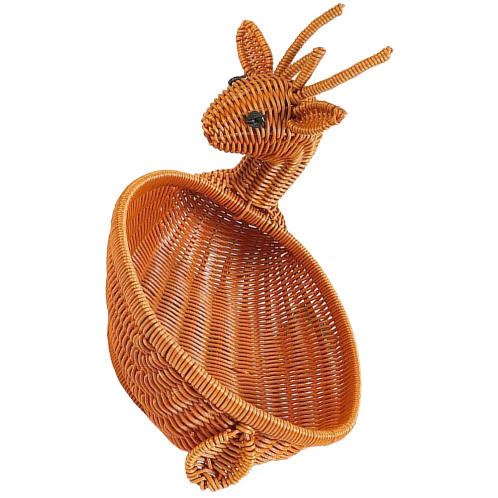 

Large Handheld Fruit Snacks Basket Woven Design Drainable Reusable Plastic Multi-Function Storage Basket For Home Hotel