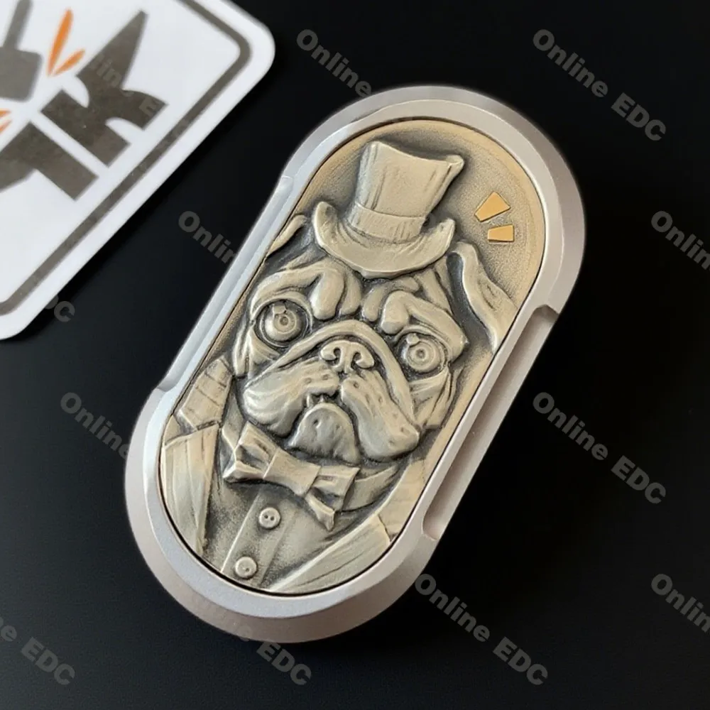 

Использованные игрушки EDC TKEDC Pug Push Slider из нержавеющей стали, магнетизм, механическая игрушка для снятия стресса, аксессуары для офисного стола