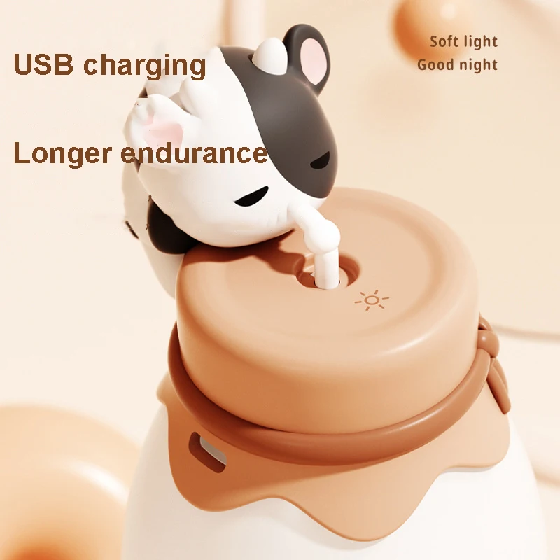 Lampu malam botol lucu lampu malam USB isi ulang lampu malam hadiah ulang tahun untuk anak laki-laki perempuan dekorasi kamar