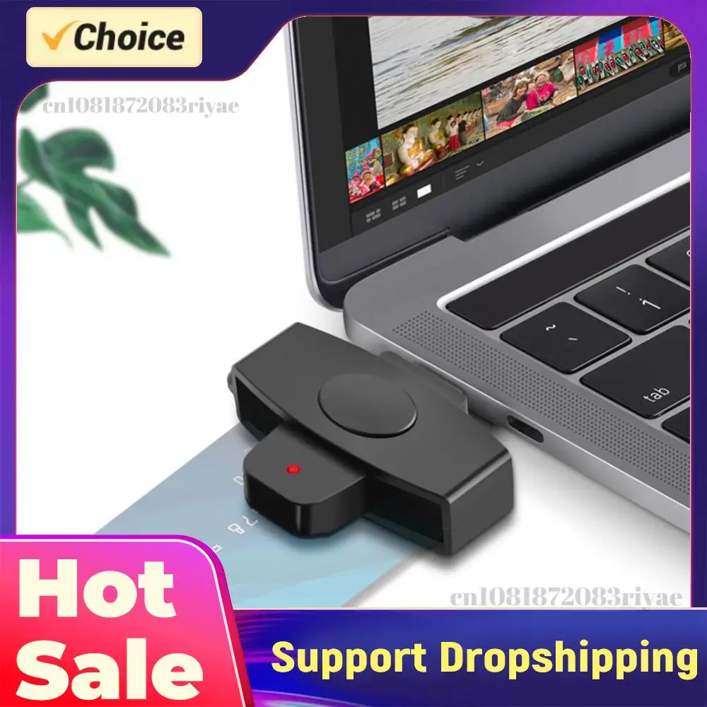 

Устройство для чтения смарт-карт Type-C, портативный внешний считыватель карт EMV, аксессуары для банковских и налоговых деклараций, поддержка Windows и OS.