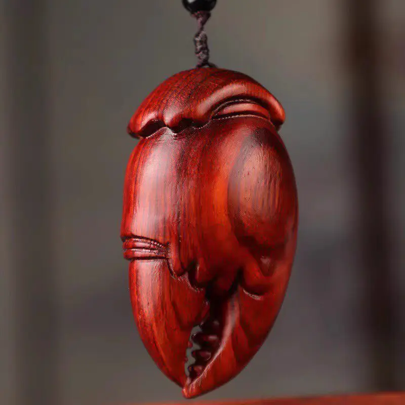 

Cz small leaf red sandalwood large pliers handle piece crab pliers bring in wealth and treasure ornaments