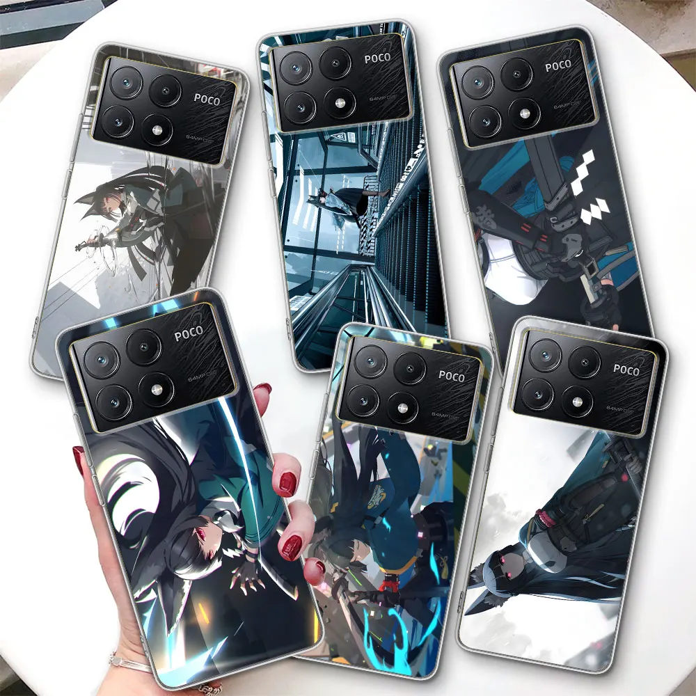 Hoshimi Miyabi Zenless Zone Zero Phone Case for Xiaomi Poco X6 X5 F4 M5s X3 NFC F1 F5 M5 M3 M4 GT F3 F2 X4 Pro TPU Soft Cover