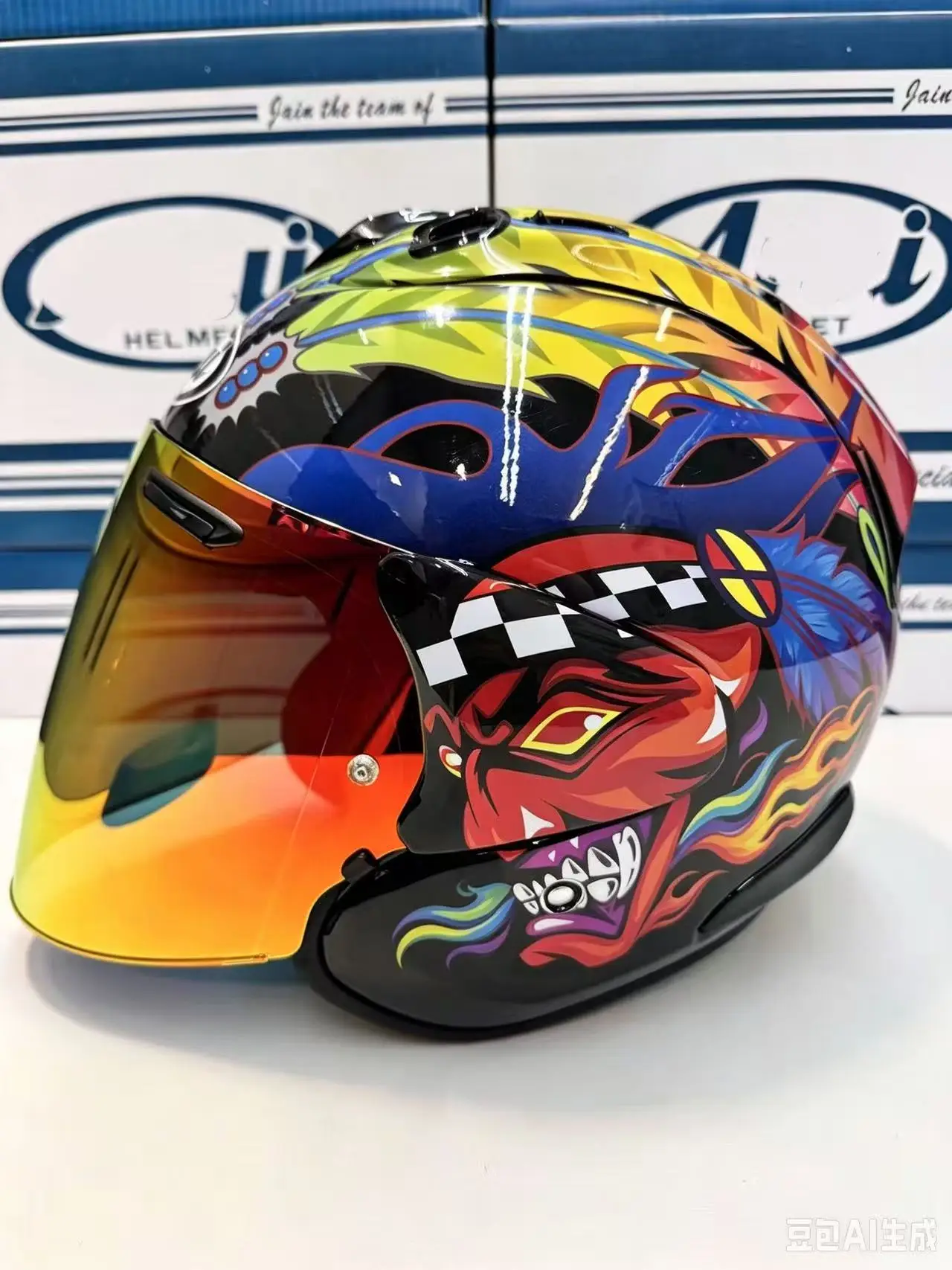 Open Face Motorcycle helmet vz ram 3/4 hlemet Russell  helmet Riding Motocross Racing Motobike Helmet