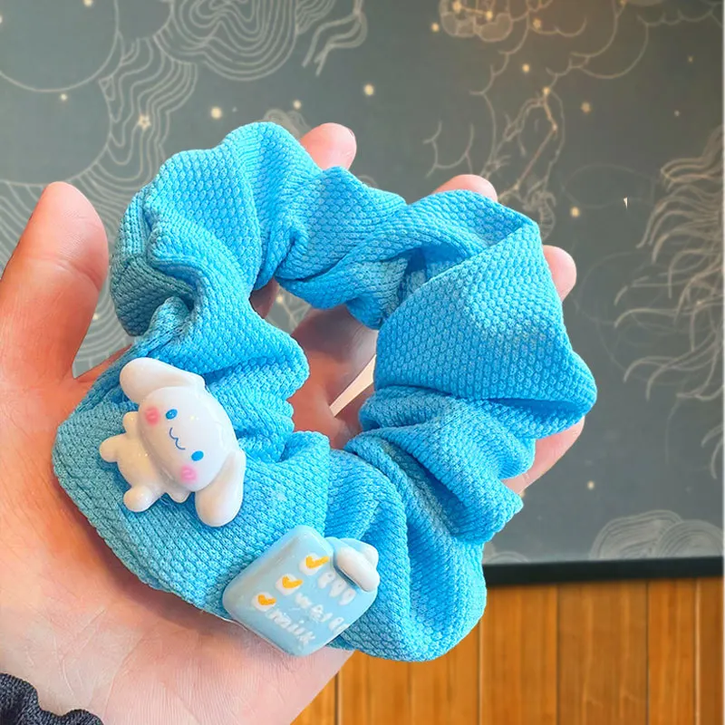 Sanrio Cinnamoroll tocado senior sense perla cuerda para el cabello banda flotante diadema de lujo círculo para el cabello funda ins banda de cuero