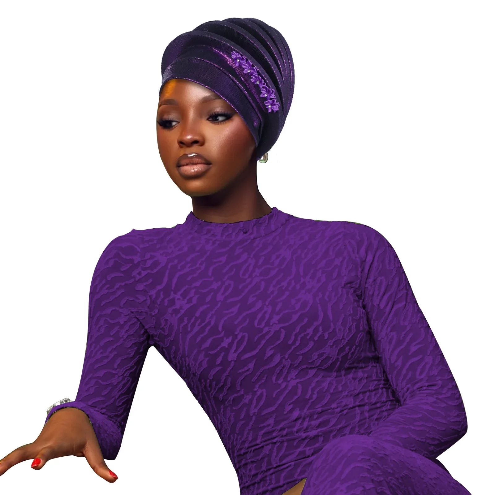 دوامة قبعة عمامة للنساء الأفريقية السيارات جيلي نيجيريا ربطة الرأس زهرة حفل زفاف رئيس التفاف صنع بالفعل الحجاب بونيه قبعة