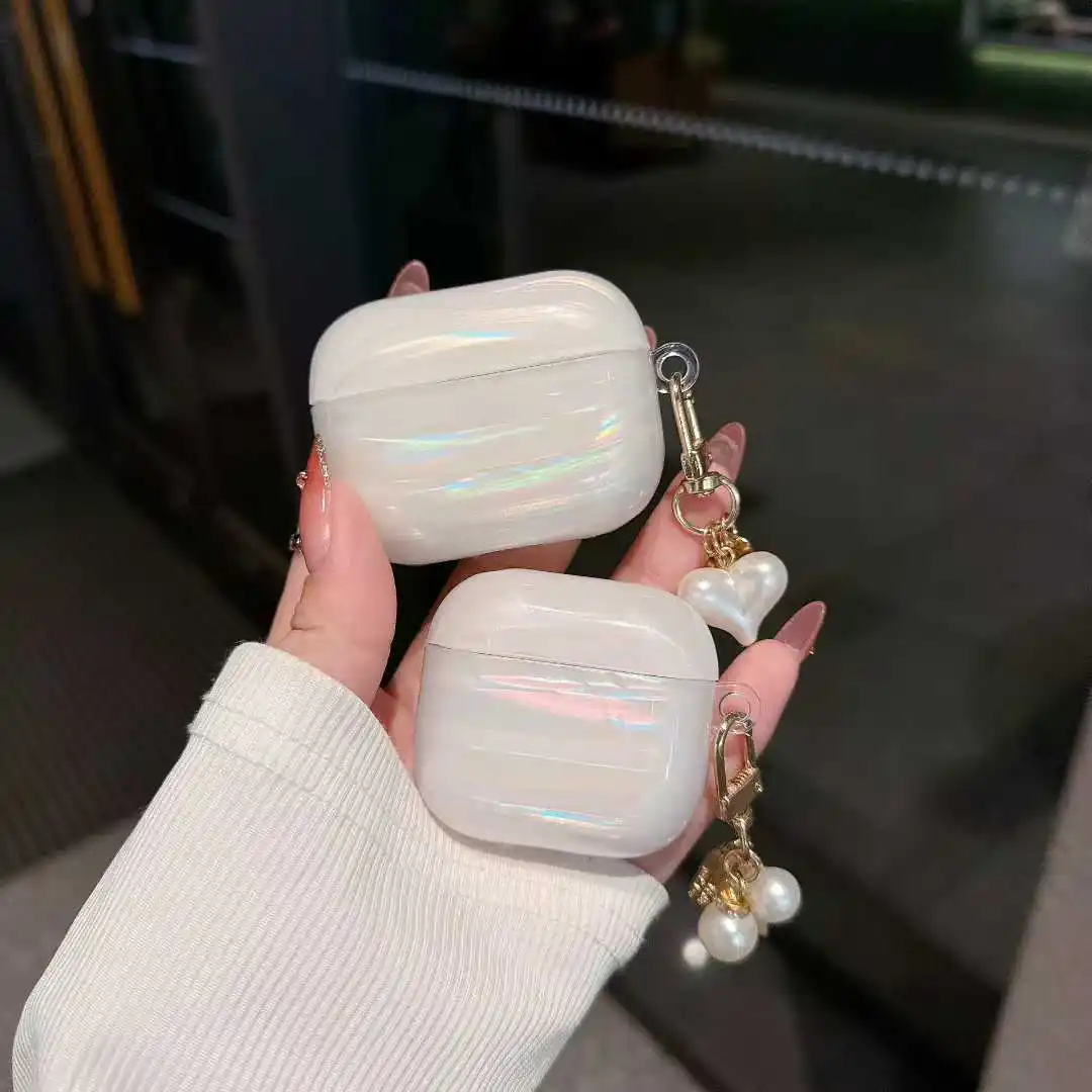 Pink Shell Symphony Butterfly per AirPods 1 2 3 4 Custodia per auricolari per AirPods Pro3 2025 New Pro 2 Custodia protettiva senza fili