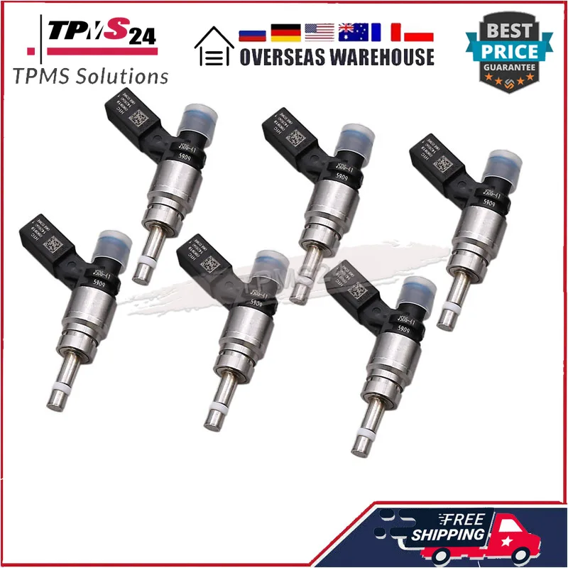 6PCS Fuel Injectors For 2008-2011 Audi A4 A5 A6 Q5 3.2L V6 06E906036E