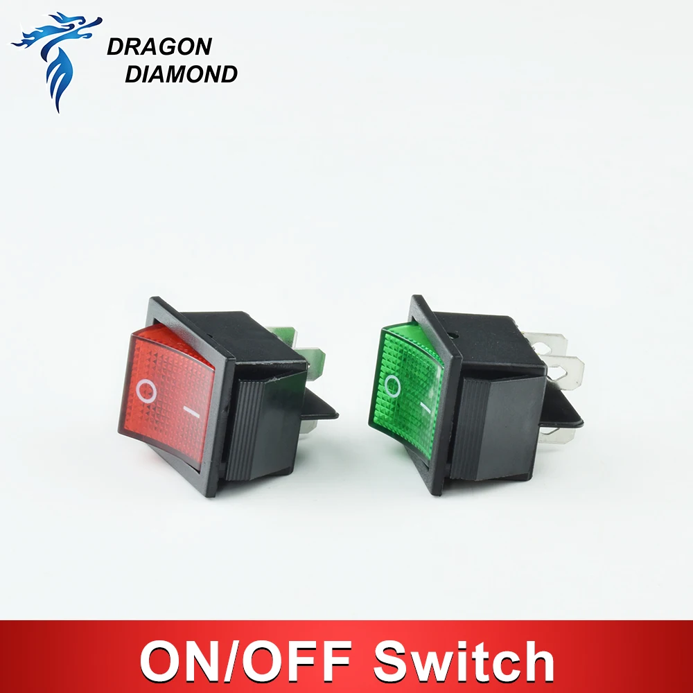 10 STKS KCD1 Snap-in Boot Tuimelschakelaar-SPST AAN-UIT, 2 Pin, 250 V 6A (AC), 2 P Toggle Power Snap Switch