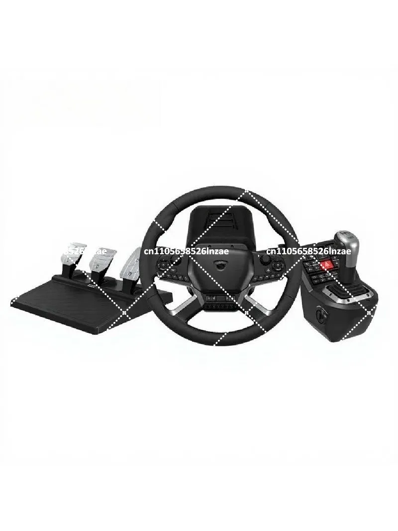 PC Racing Wheel with Force Feedback and Pedals for Truck Simulator Games