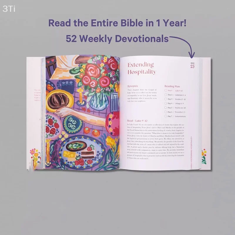 Spiral Bound A Beautiful Year In The Bible Daily Inspection And Reflection Portable Women A Year In The Bible Durable