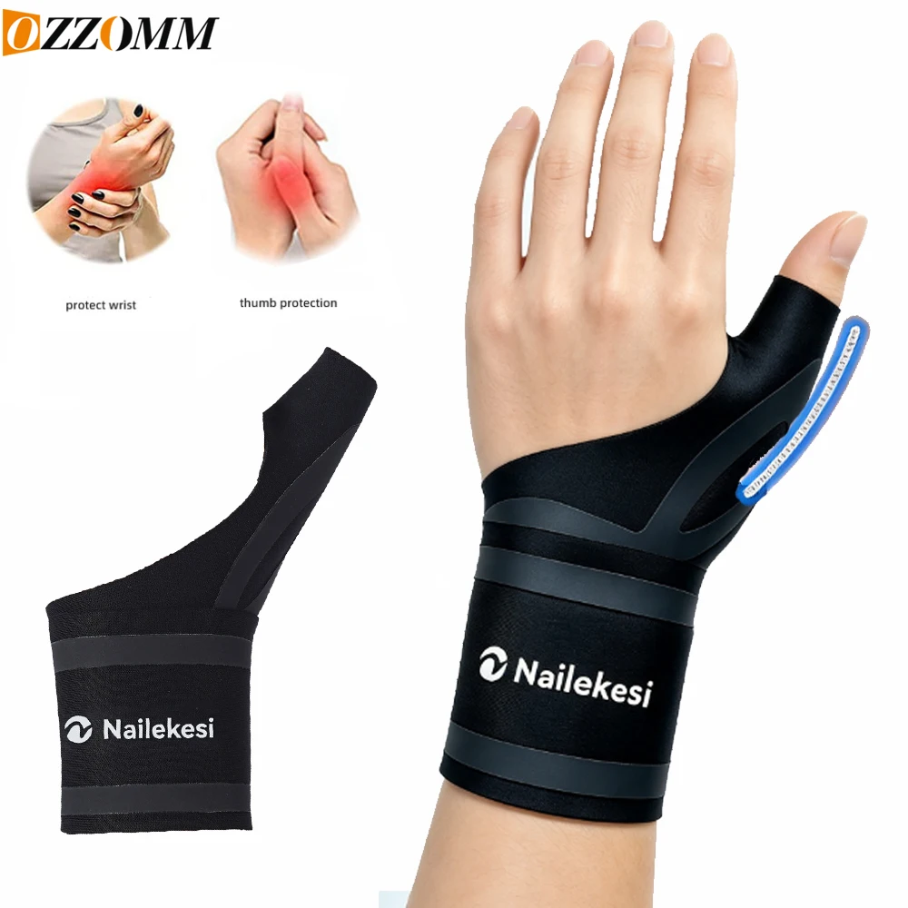1PCS Thumb Brace with Removable Steel Splint,Ultra-Thin Breathable Thumb Stabilizer for Trigger Finger – Fits Left & Right Hand
