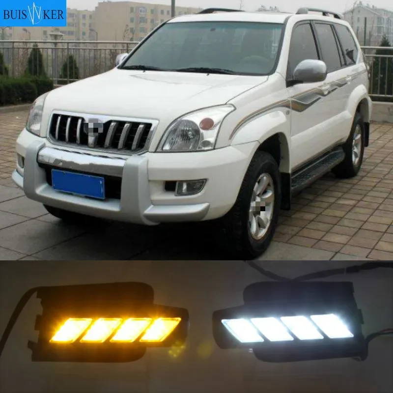 

DRL for Toyota Prado 120 Land cruiser LC120 FJ120 GRJ120 2003 2004 2005 2006 2007 2008 2009 LED daytime running lights Fog lamp