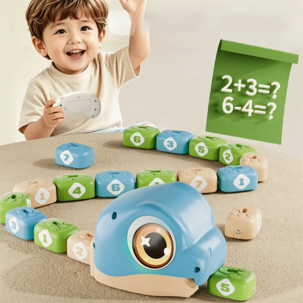 Magnetic RC Snake Car Interactive Rechargeable Remote Control Car Desktop Bead Eating Greedy Snake Car 2 Players Battle