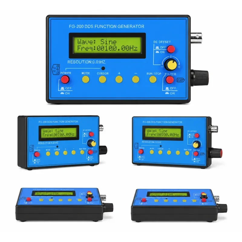 DDS Multi-Wave Signal Generating Module, 0.01Hz-500KHz Frequency Counter, Sine Square Triangle Sawtooth Wave Output Source