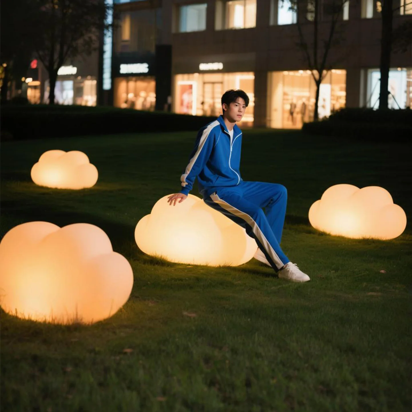 

LED luminous cloud light outdoor waterproof park shopping mall big cloud seat creative landscape Internet celebrity cloud seat