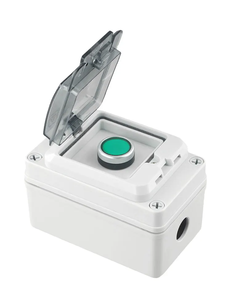 IP66 Waterproof Push Button Switch Box Way Momentary Self For Reset Control Station For Gate Opener Industrial Electrical Equipm